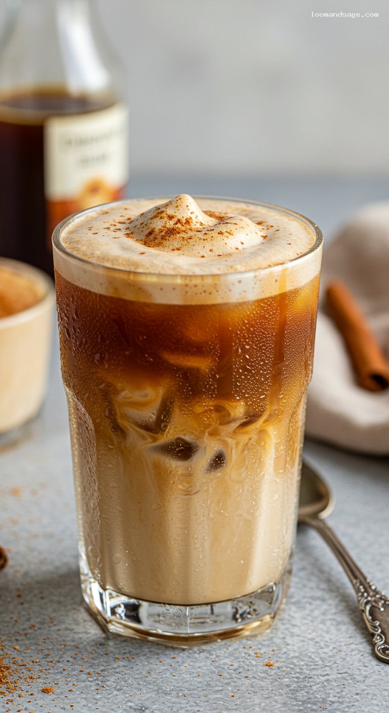Iced Brown Sugar Oatmilk Shaken Espresso (Starbucks Copycat) – Closeup
