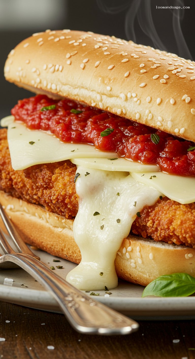 Italian Original Chicken Sandwich (Burger King Copycat) – Closeup