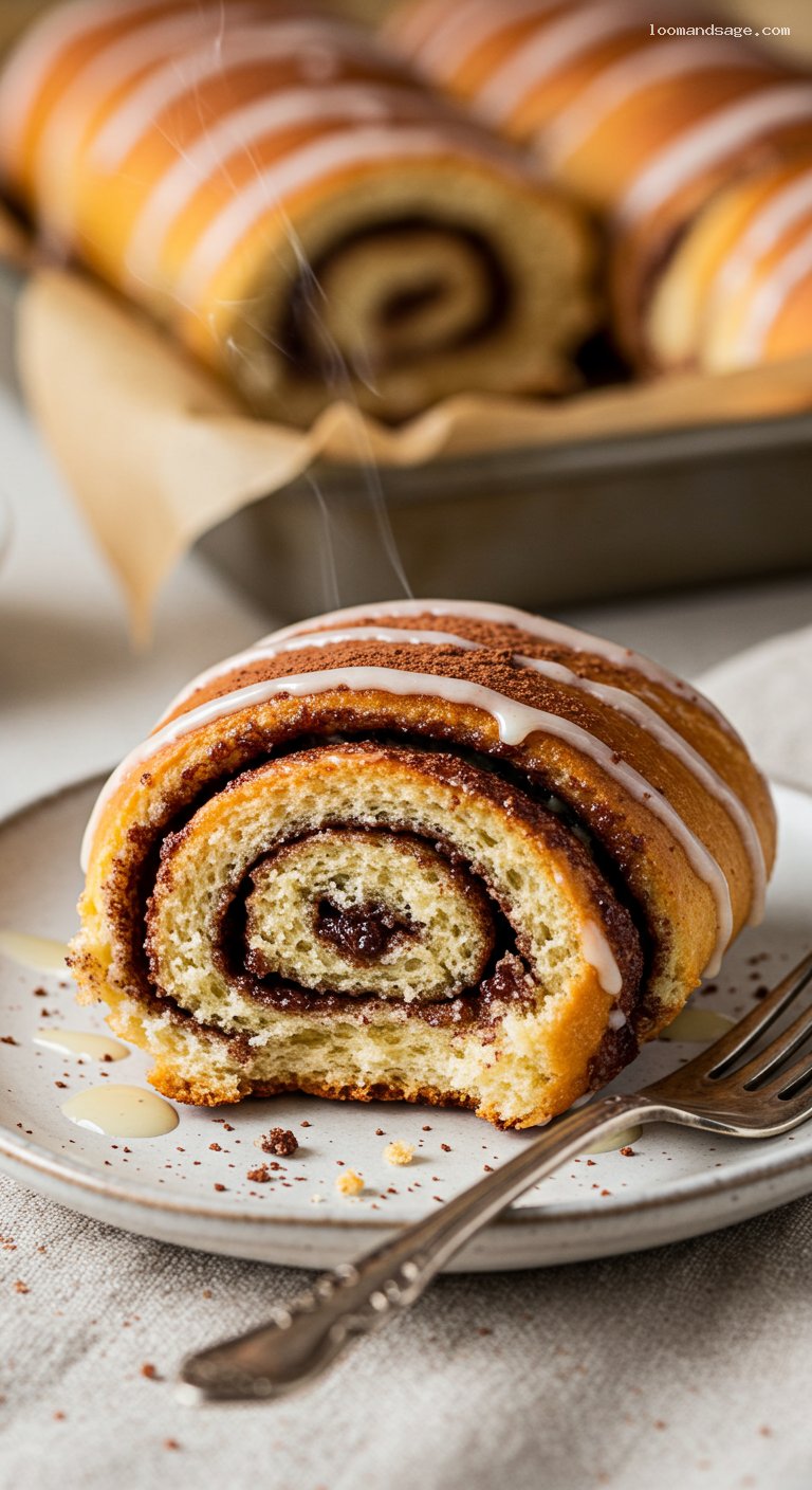 Kakaós Csiga: Soft Cocoa-Swirl Yeasted Rolls – Closeup