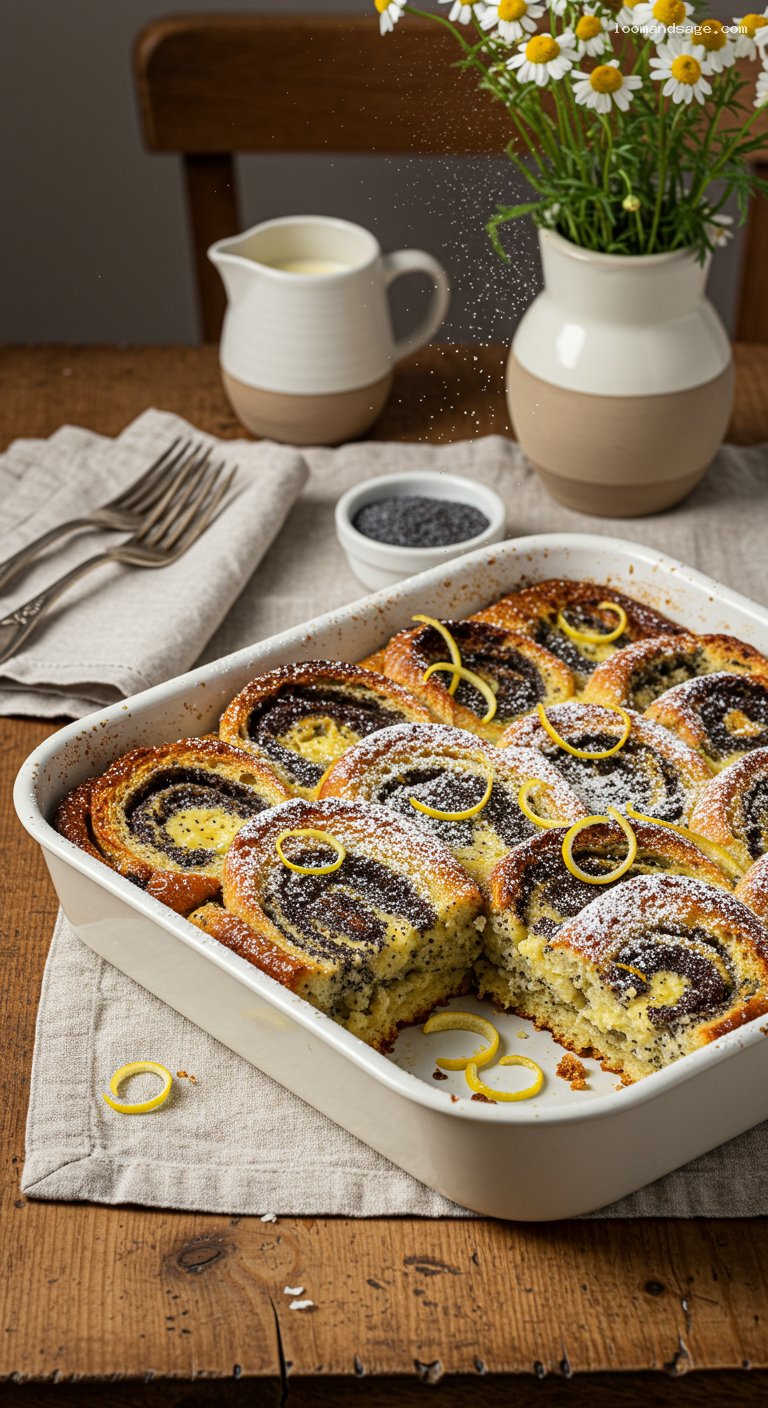 Mákos Guba: Baked Poppy Seed Bread Pudding