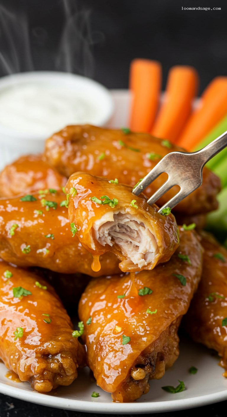 Mango Habanero Wings (Buffalo Wild Wings Copycat) – Closeup