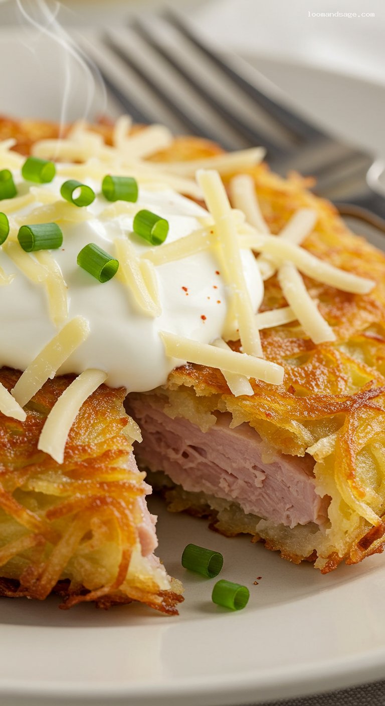 Mátrai Borzaska: Potato-Crusted Cutlets with Garlic Sour Cream – Closeup