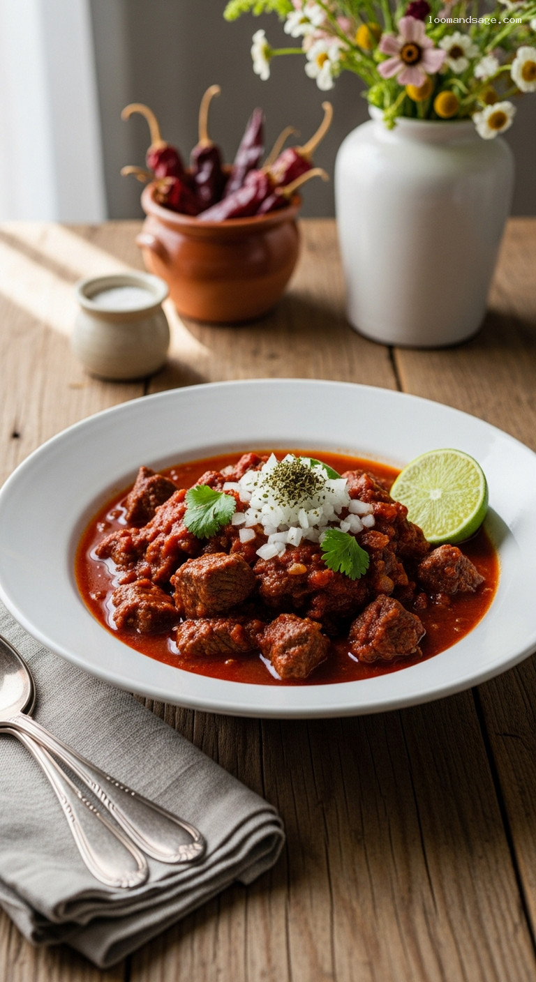 New Mexican Hatch Red Chile and Beef Chili