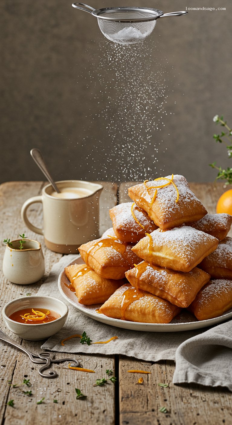 New Orleans Beignets with Orange-Zest Syrup