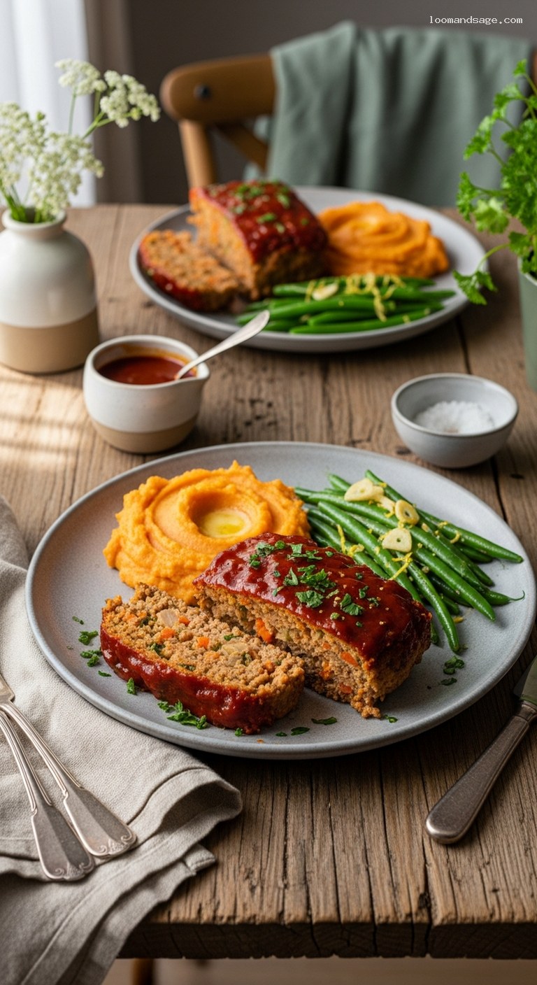 Oaty Turkey Meatloaf with Tangy Tomato-Mustard Glaze