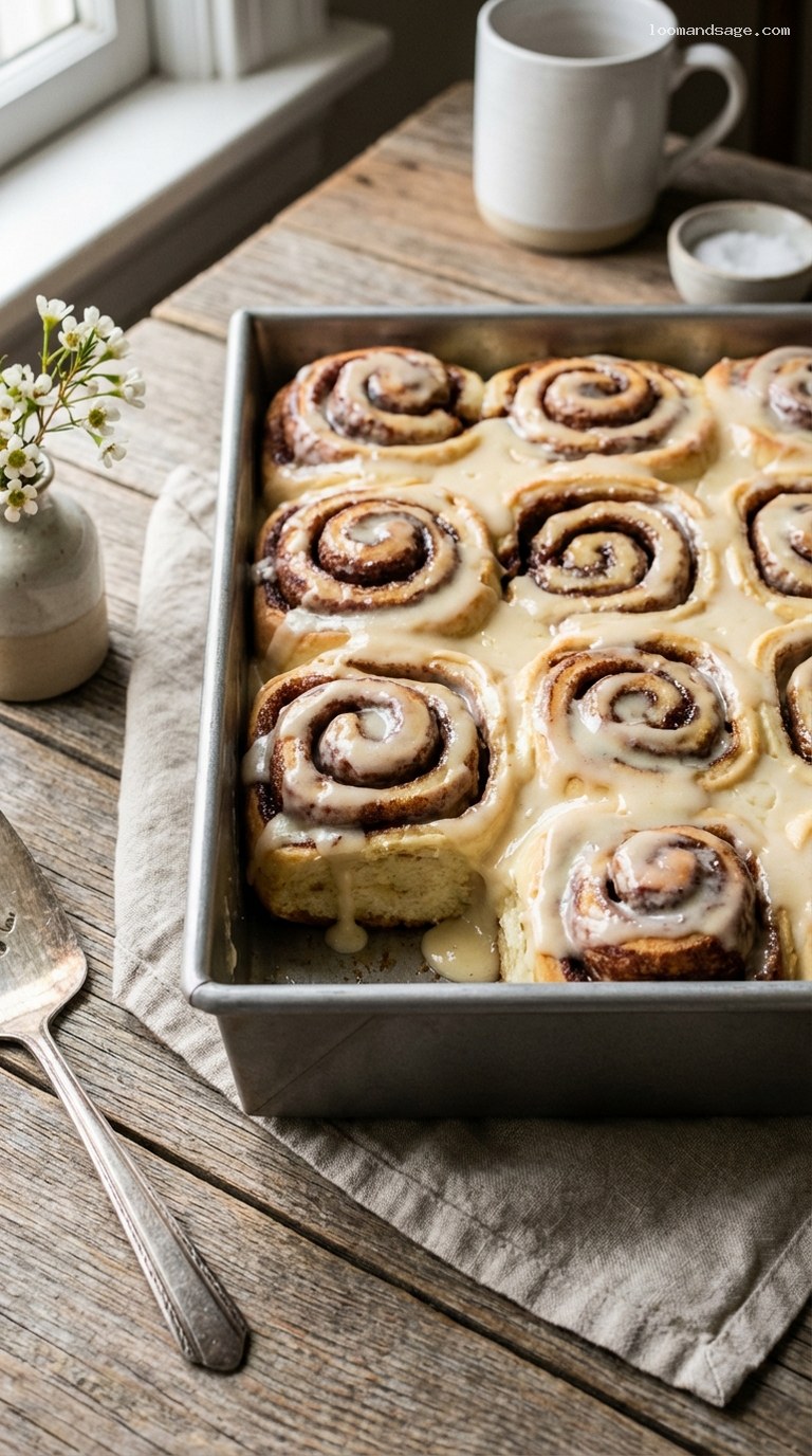 Oversized Amish Cinnamon Rolls with Brown Sugar Glaze
