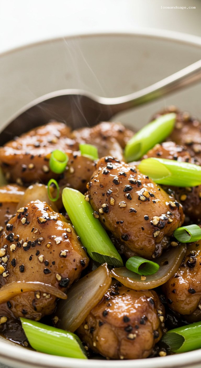 Panda Express Black Pepper Chicken (Copycat) – Closeup