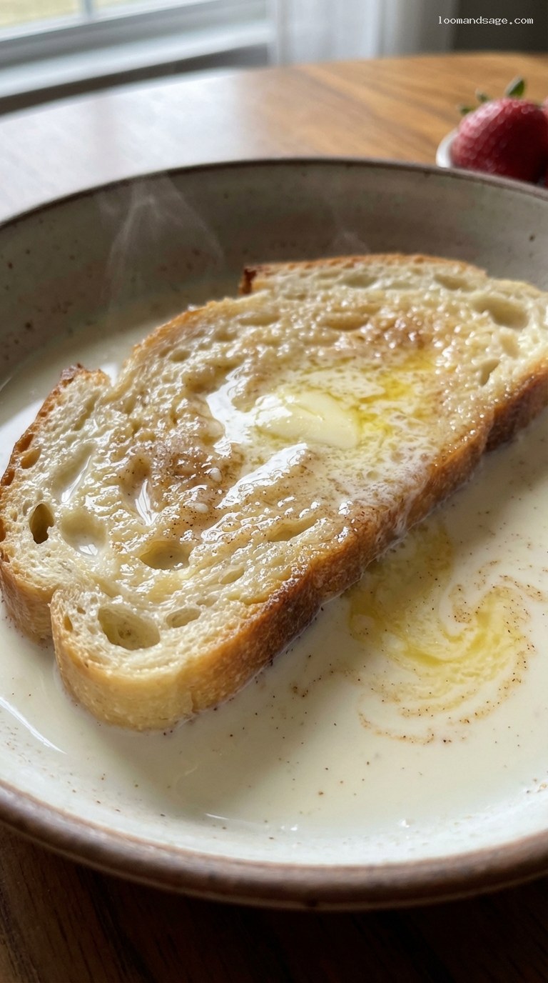 Pennsylvania Dutch Milk Toast With Cinnamon and Butter – Closeup