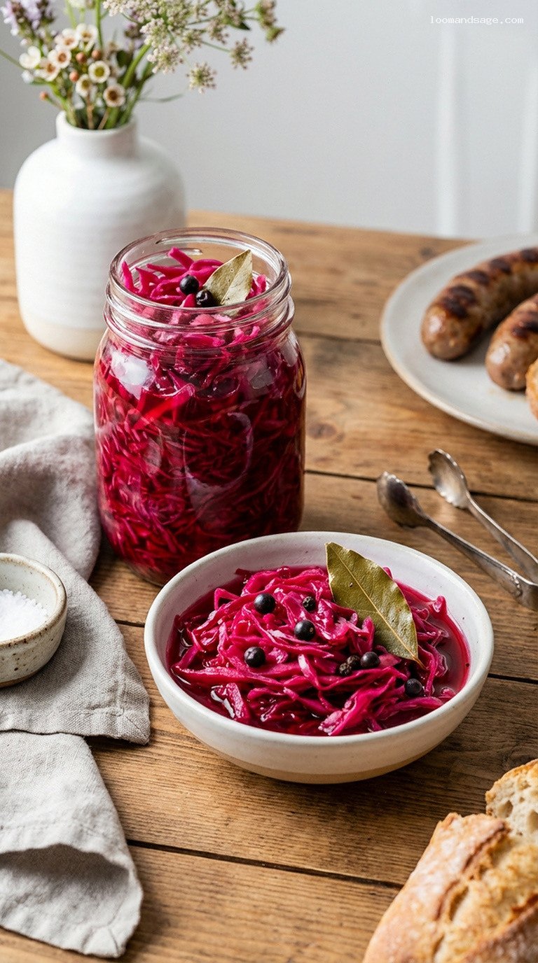 Pickled Red Cabbage with Juniper and Bay
