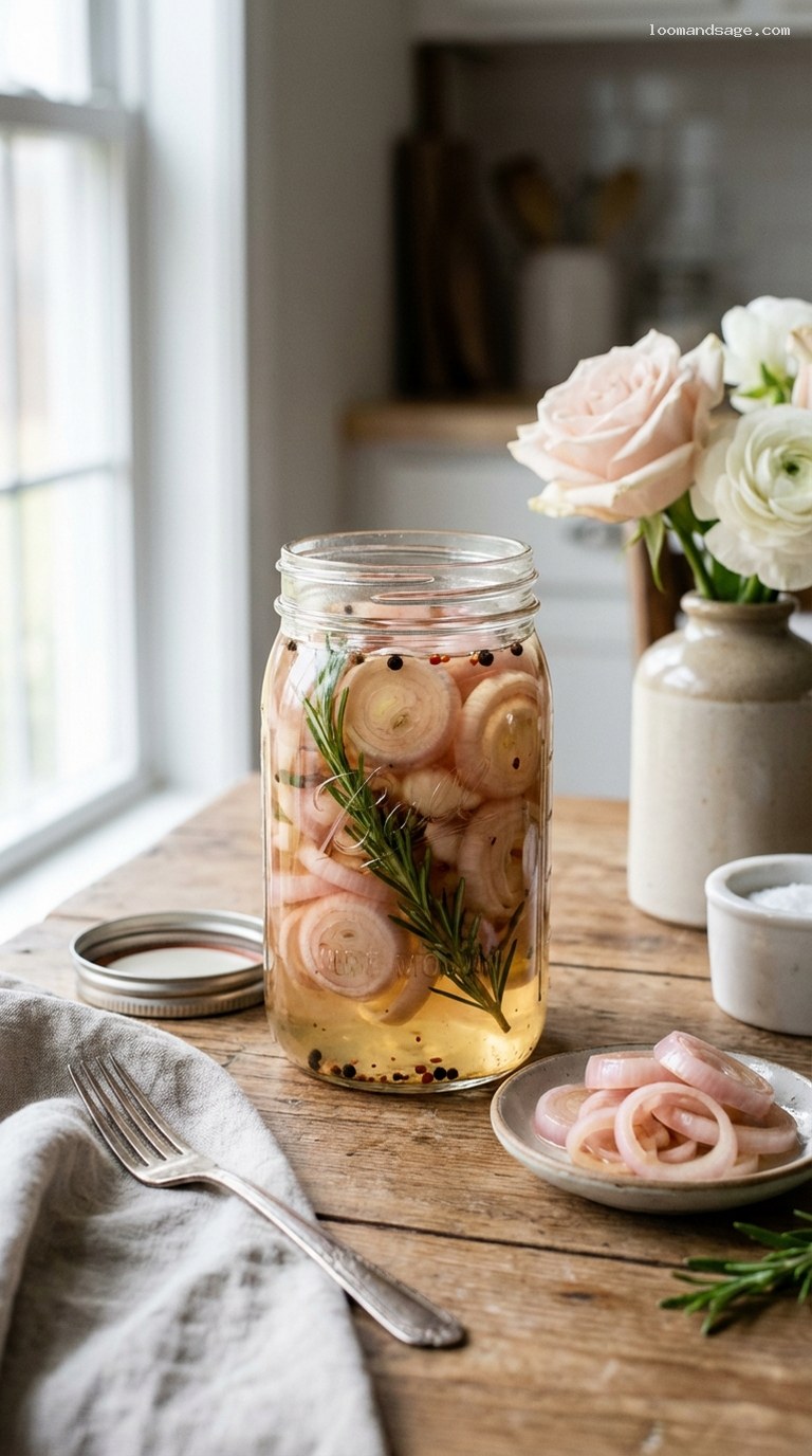Pickled Shallots With White Balsamic and Rosemary