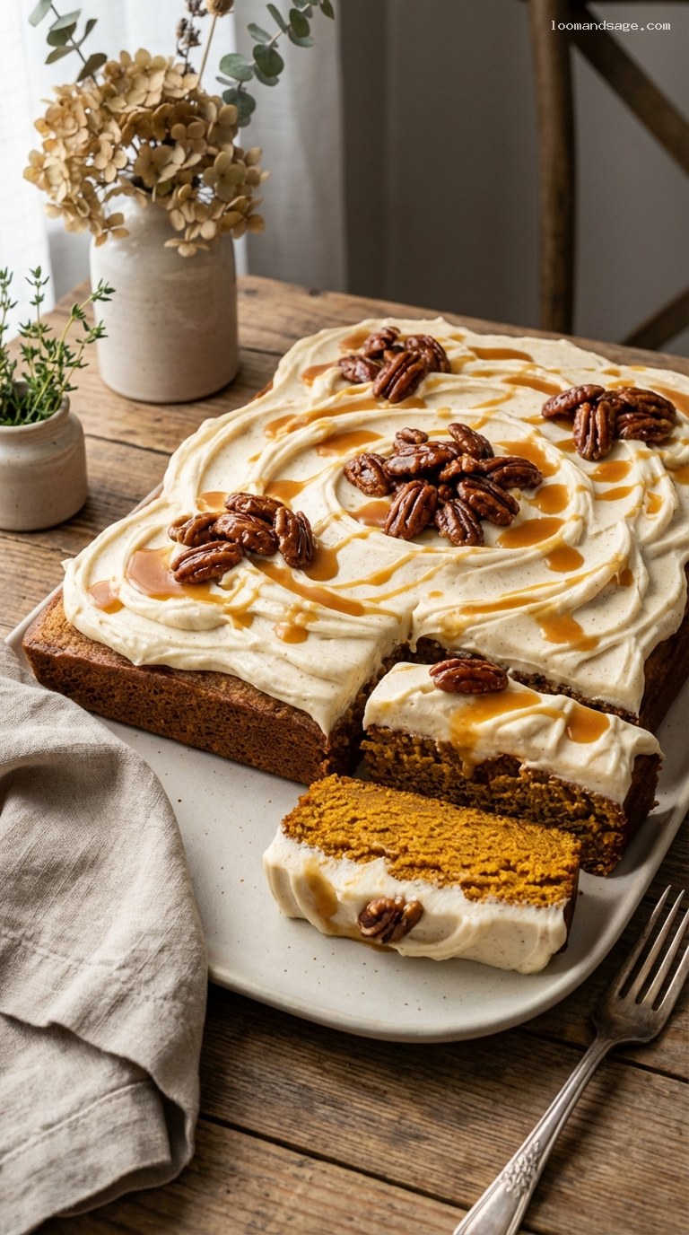 Pumpkin Spice Cake with Cinnamon Cream Cheese Frosting