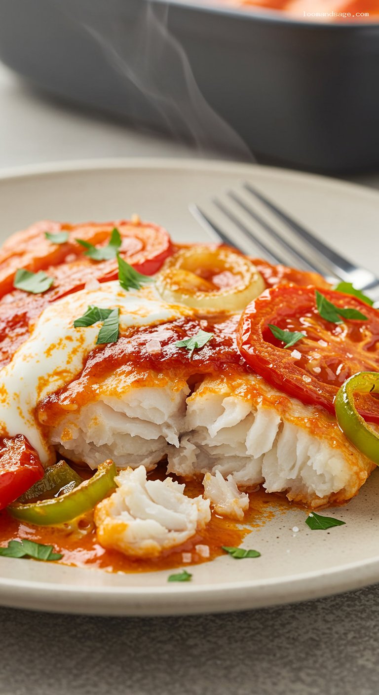 Rácponty: Baked Carp with Paprika Sour Cream – Closeup