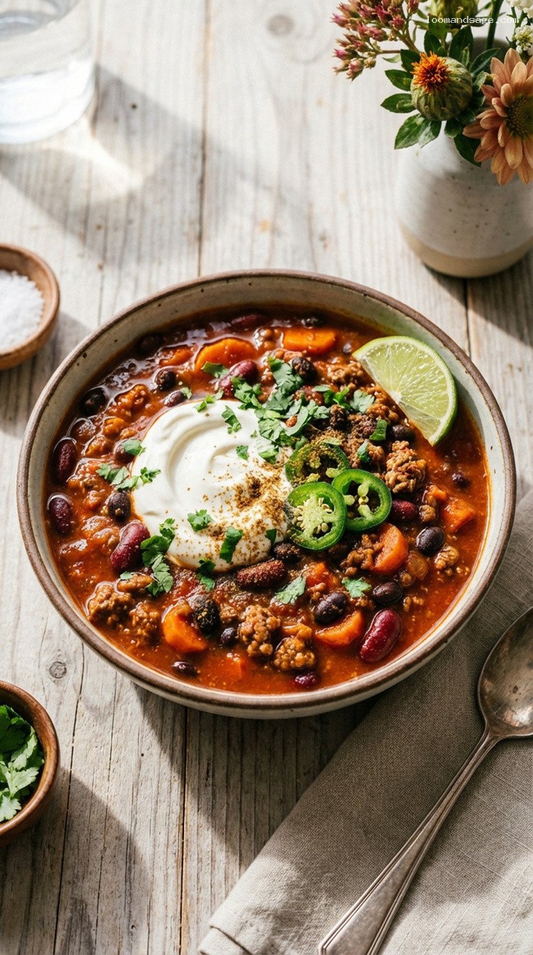 Roasted Carrot Cumin Chili with Beans