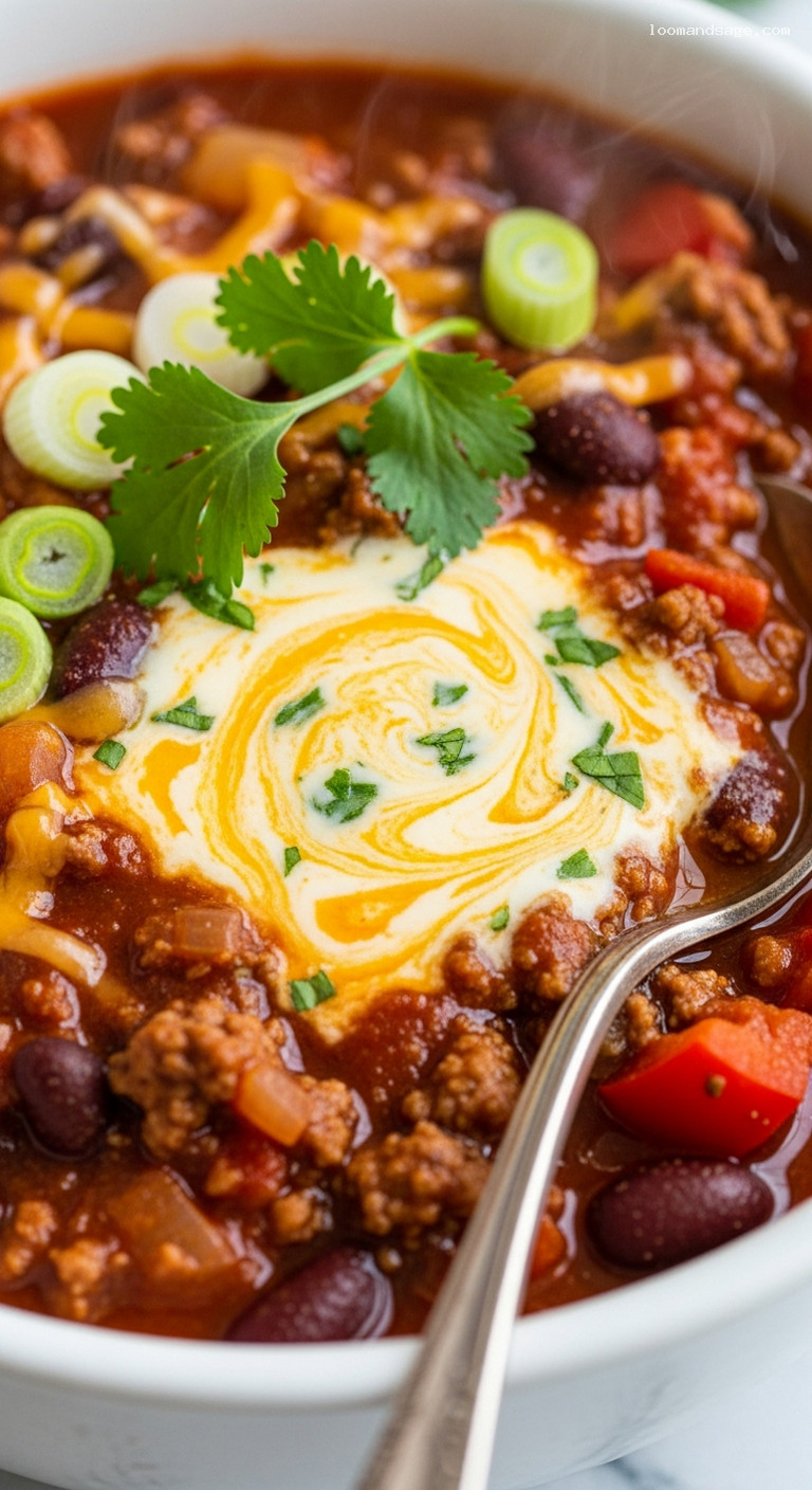 Roasted Garlic Herb Butter Chili (Beef or Turkey)