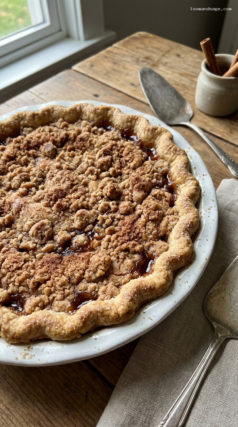Rustic Dutch Apple Pie With Cinnamon Crumb Topping
