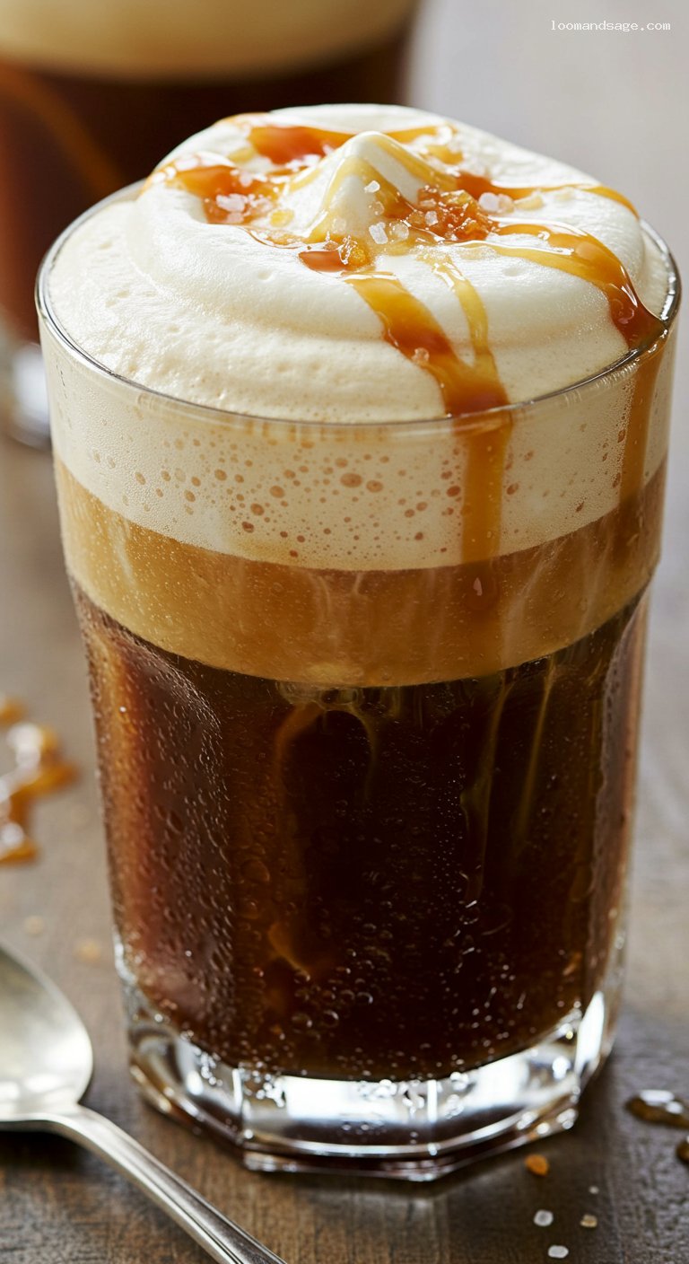 Salted Caramel Cream Cold Brew (Starbucks Copycat) – Closeup