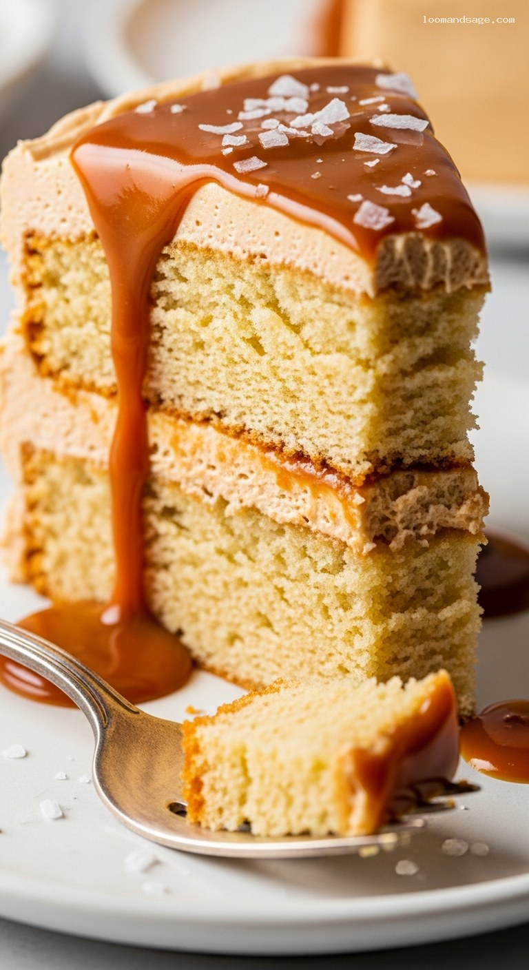 Salted Dulce de Leche Layer Cake – Closeup