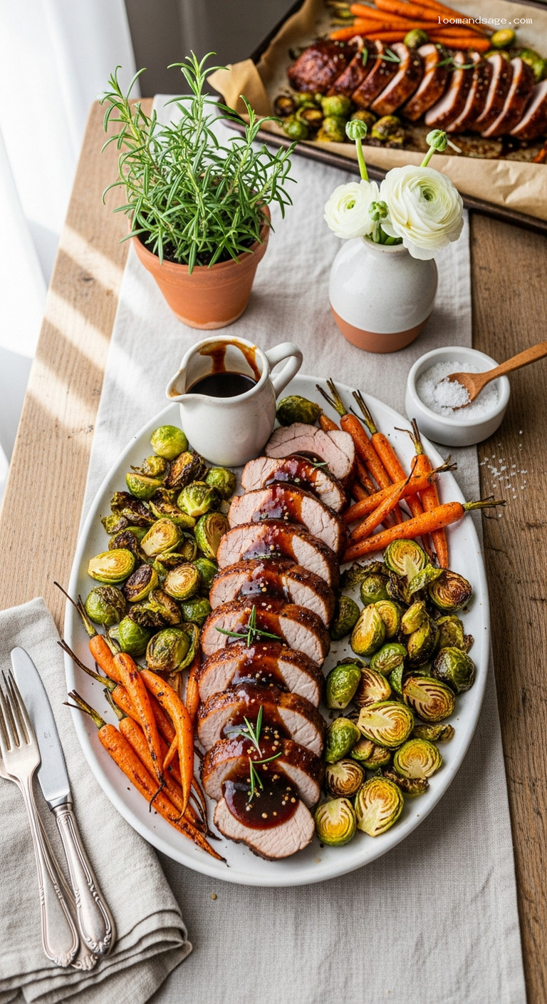 Sheet-Pan Balsamic-Glazed Pork Tenderloin with Roasted Veggies