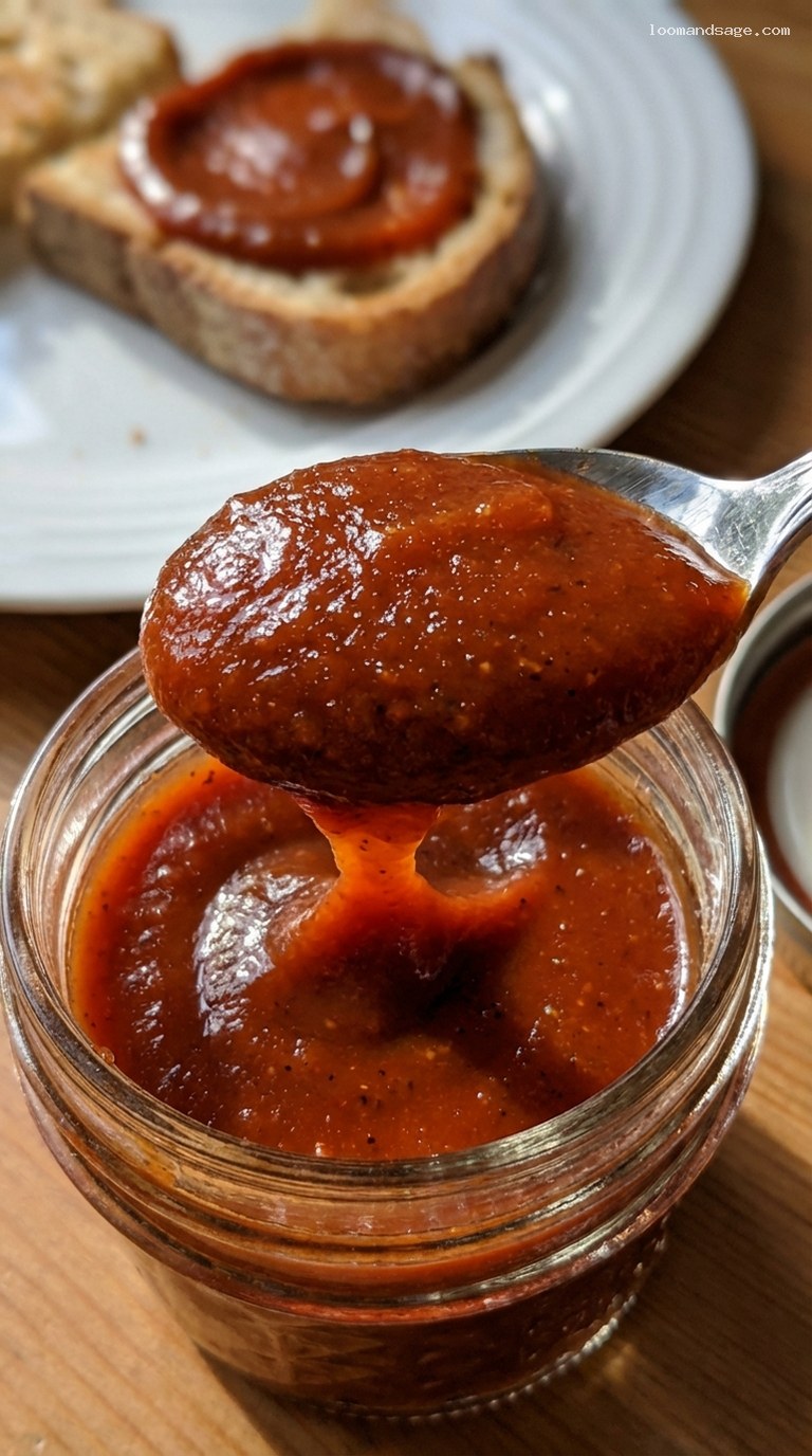 Slow-Cooked Amish Tomato Butter With Warm Spices – Closeup