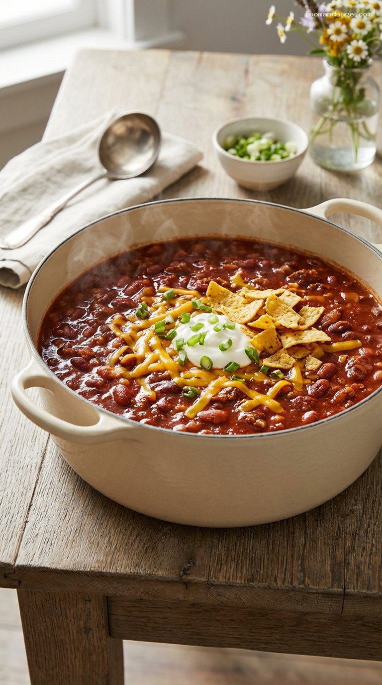 Smoky Barbecue Baked Bean Tailgate Chili