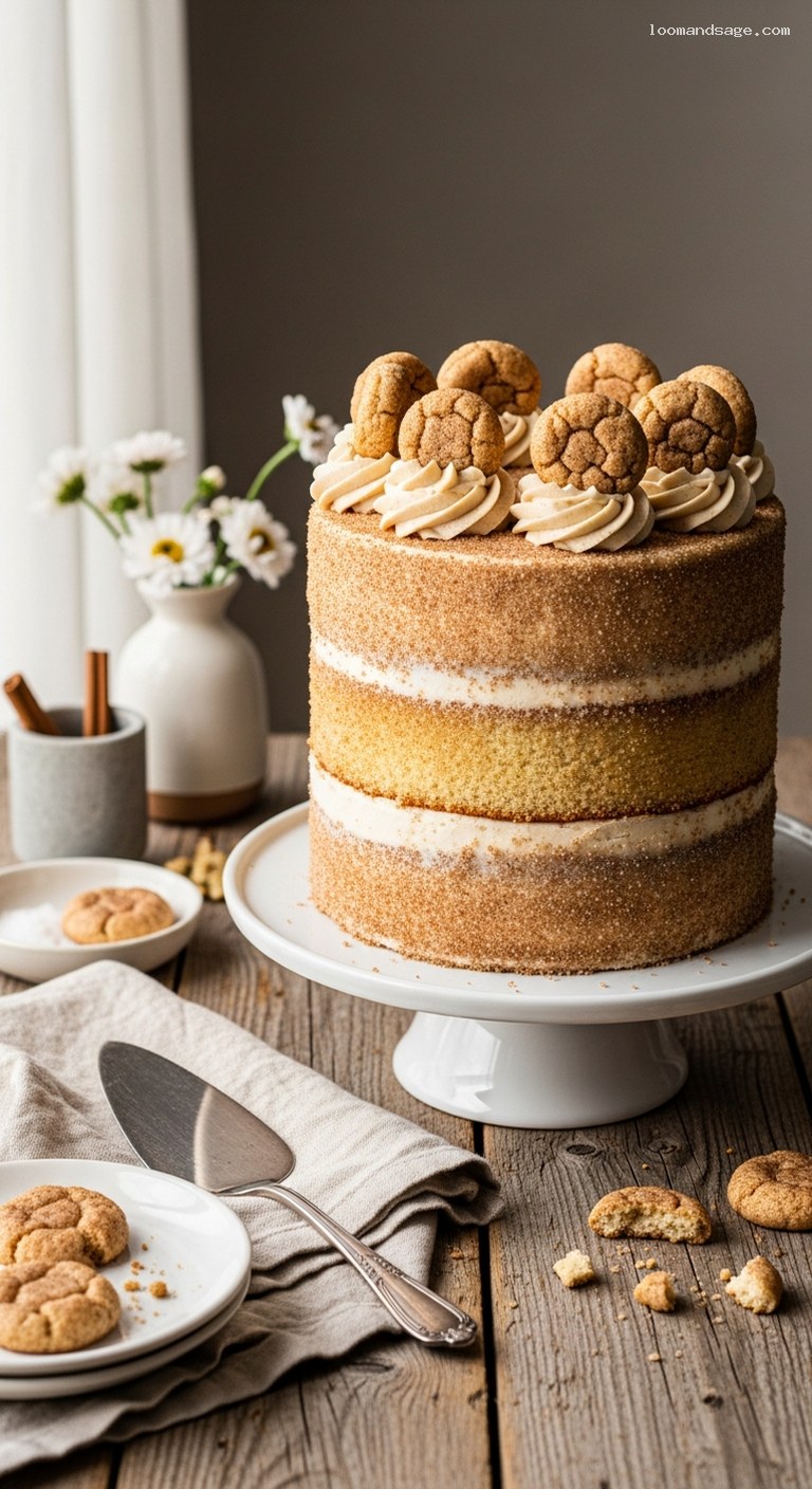 Snickerdoodle Layer Cake with Cinnamon Buttercream Frosting