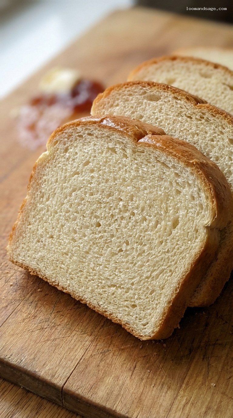 Soft Amish White Sandwich Bread with Golden Crust – Closeup