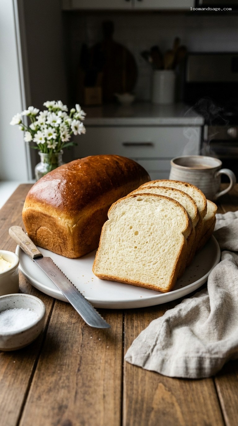 Soft Amish White Sandwich Bread with Golden Crust
