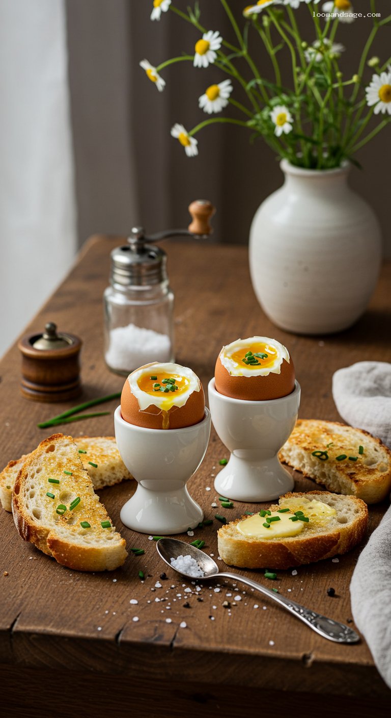 Soft-Boiled Dippy Eggs with Buttered Toast Soldiers