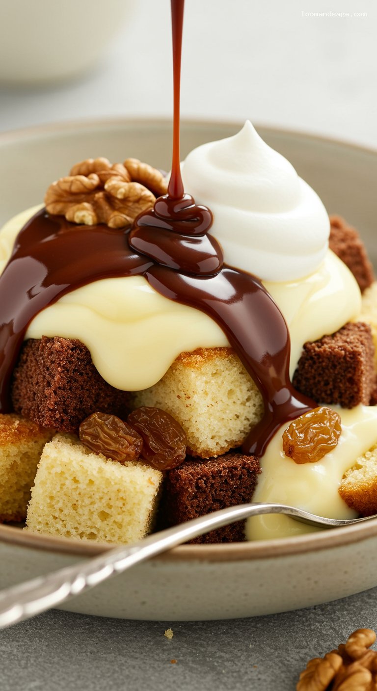 Somlói Galuska: Rum-Soaked Hungarian Trifle – Closeup