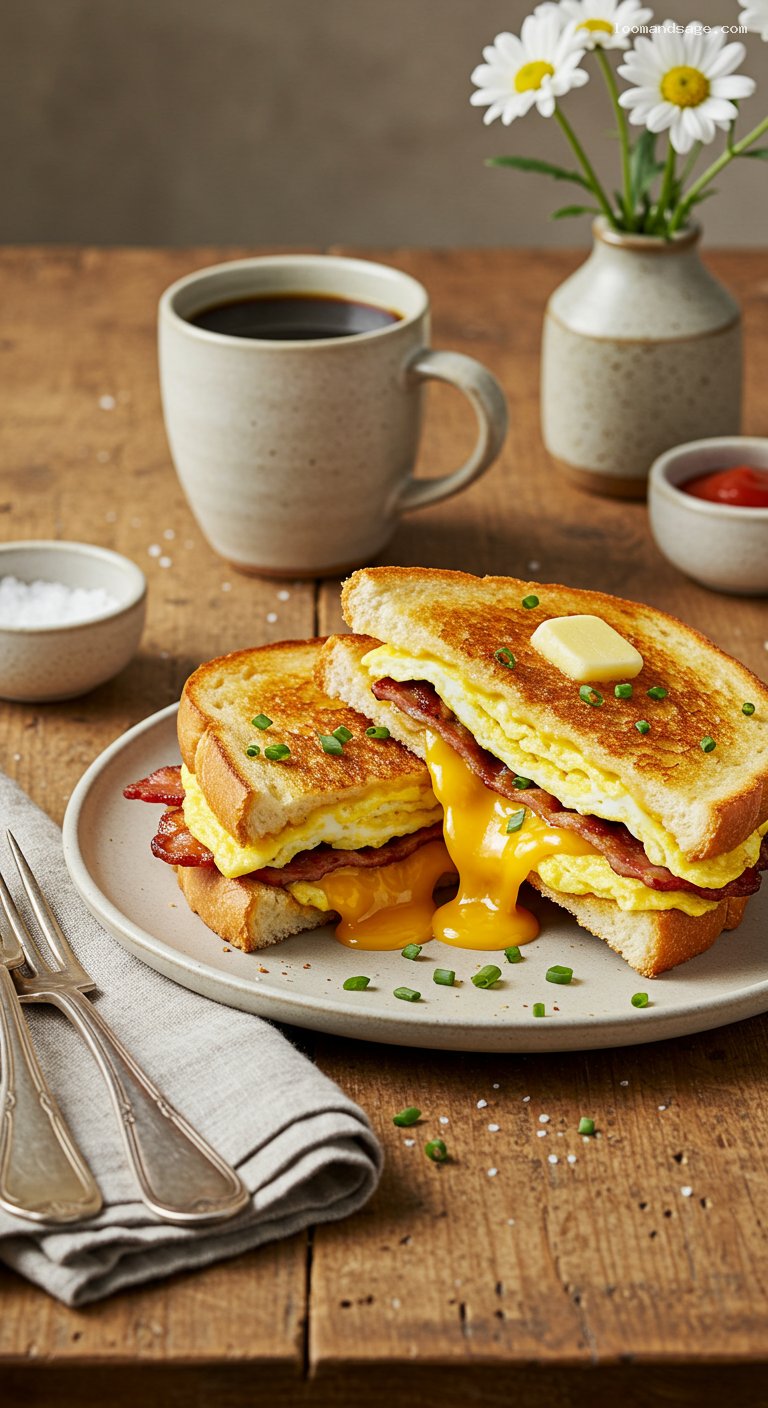 Sonic Breakfast Toaster Copycat with Eggs, Sausage, and Cheese