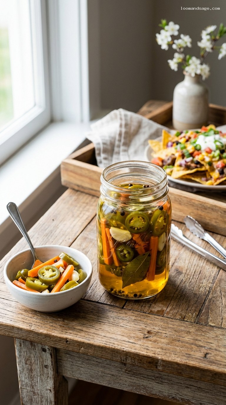 Spicy Pickled Jalapeño and Carrot Topping