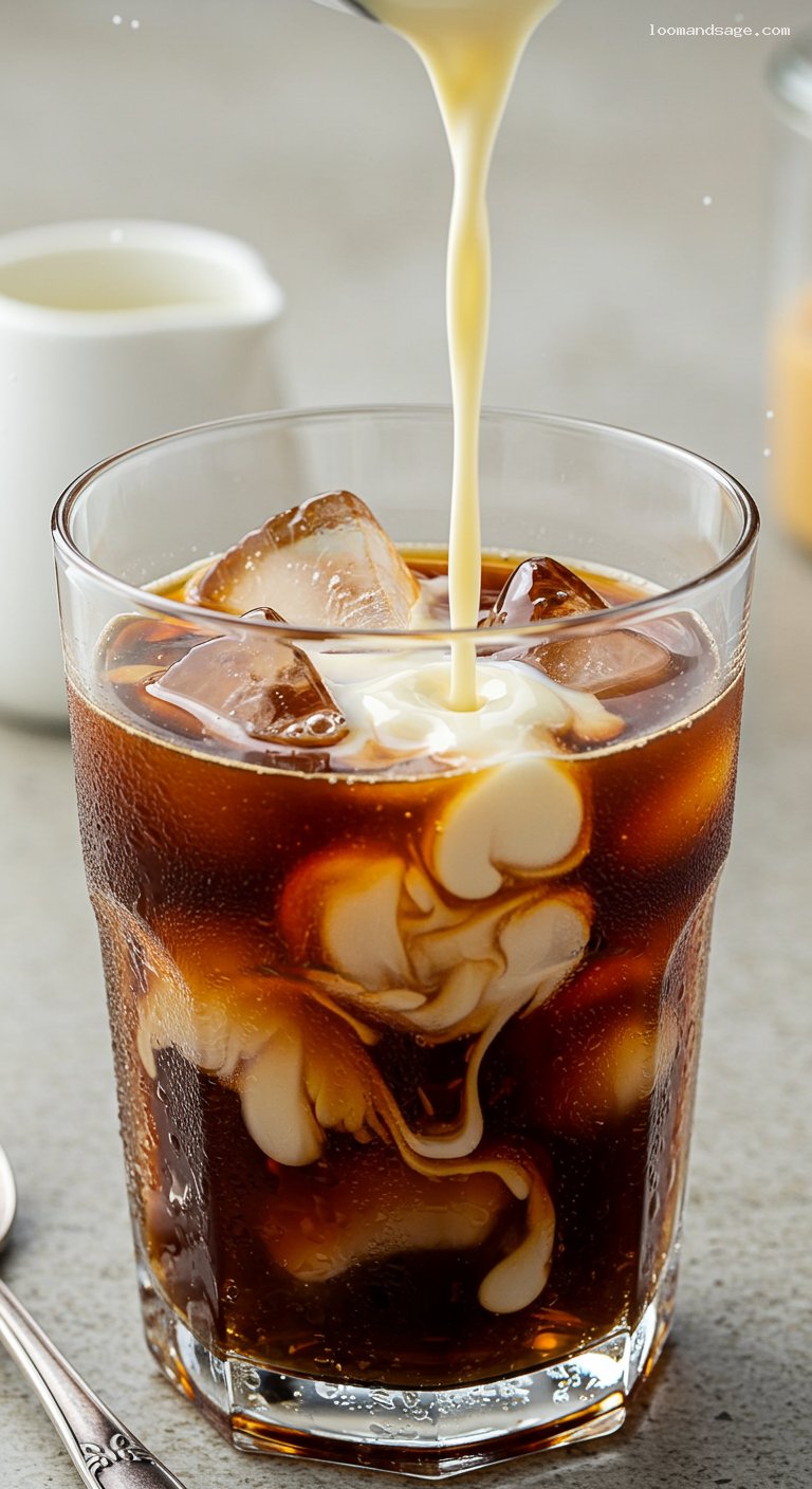 Starbucks-Style Vanilla Sweet Cream Cold Brew – Closeup