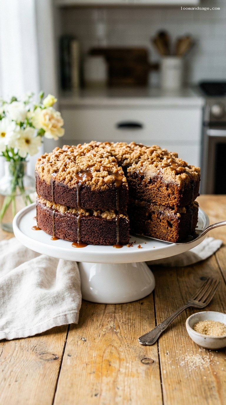 Sticky Molasses Shoofly Cake With Brown Sugar Streusel