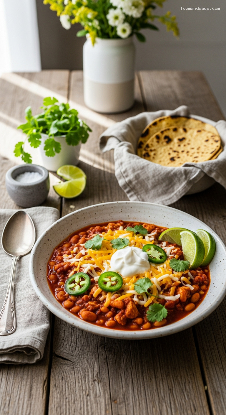 Sweet Corn Enchilada Chili with Chicken or Beef