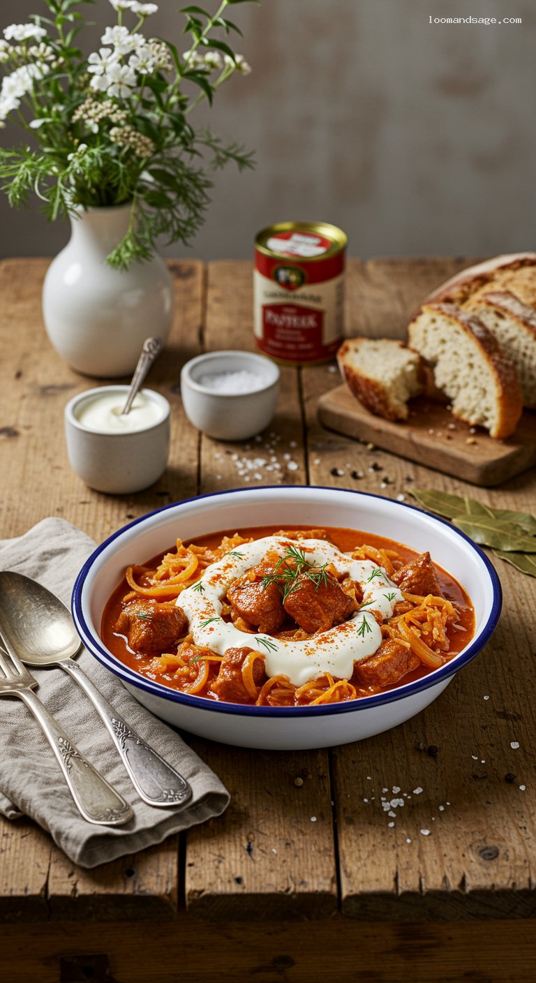 Szekely Cabbage Stew with Pork and Paprika