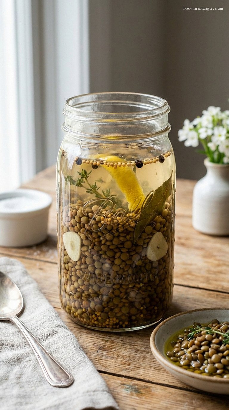 Tangy Herbed Pickled Lentils for Salads and Wraps