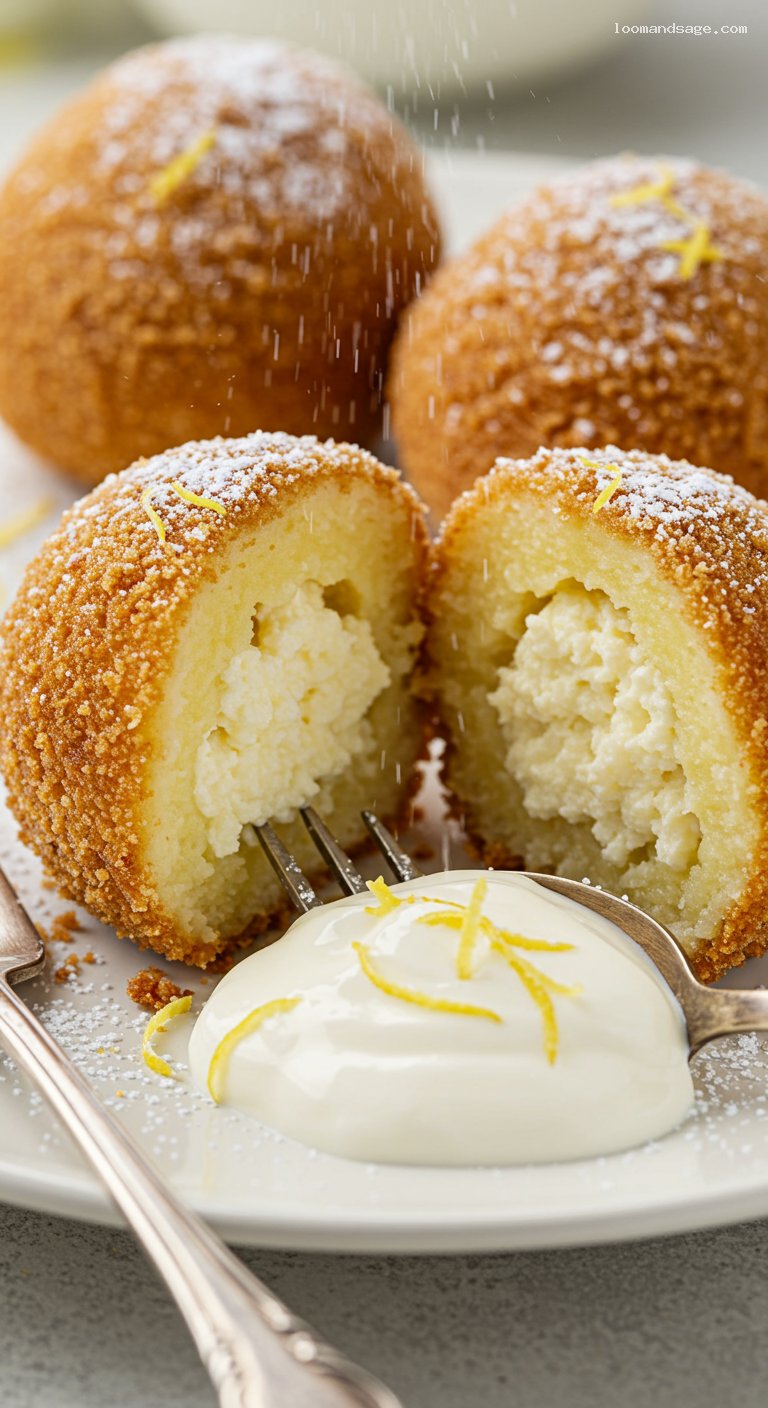Tender Túrógombóc with Buttery Breadcrumbs and Sugar – Closeup