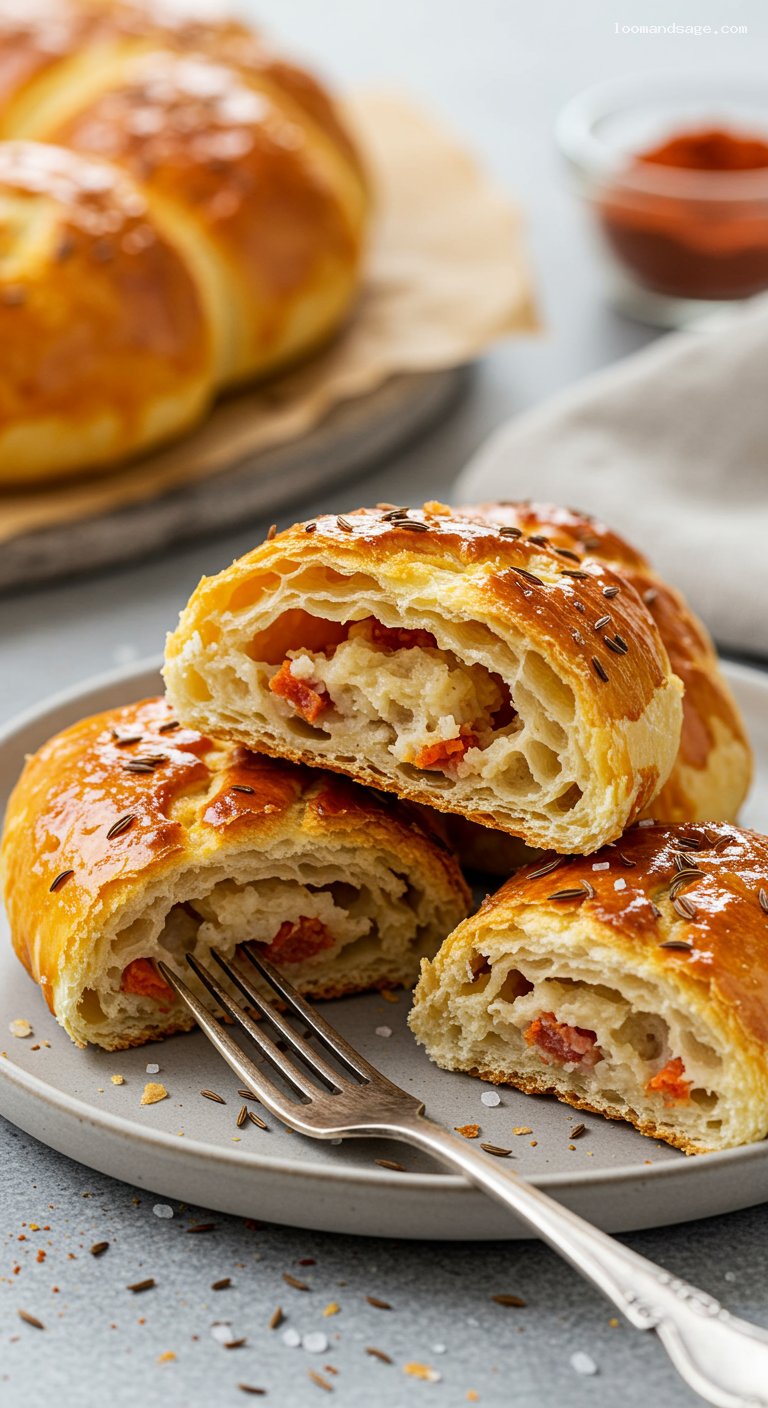 Tepertős Pogácsa: Flaky Pork-Crackling Biscuits – Closeup