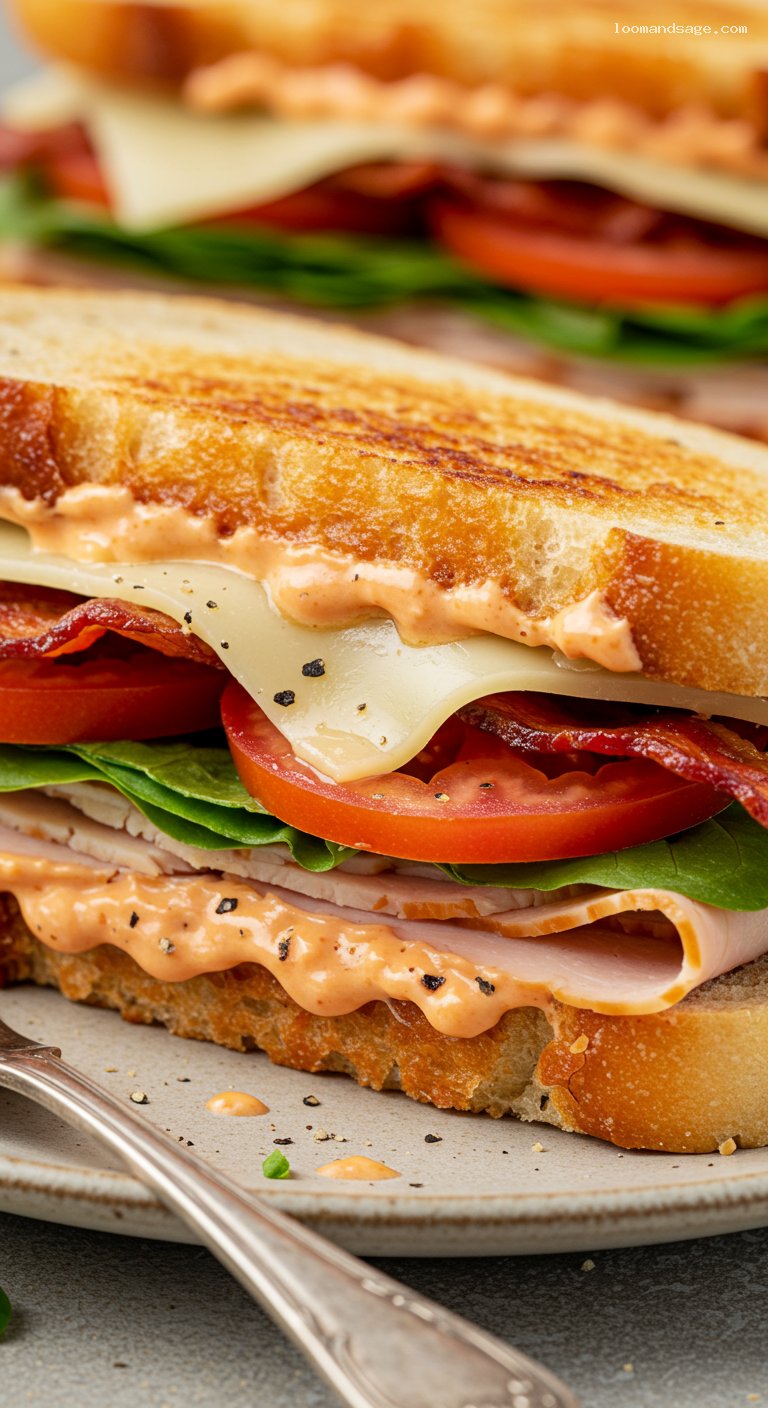 Turkey Bacon Bravo Sandwich (Panera Copycat) – Closeup
