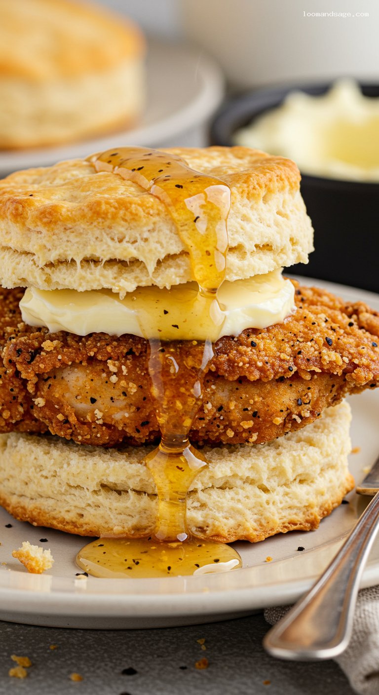 Whataburger Honey Butter Chicken Biscuit Copycat Recipe – Closeup