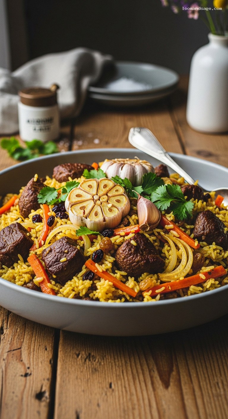 Aromatic Lamb Pilaf with Tender Lamb and Carrots