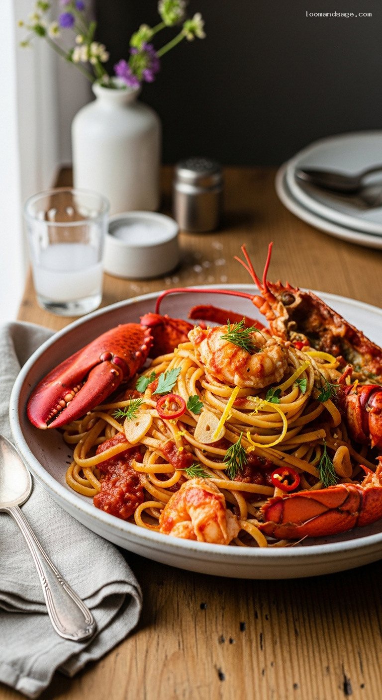 Astakomakaronada: Greek Lobster Pasta in Tomato-Ouzo Sauce