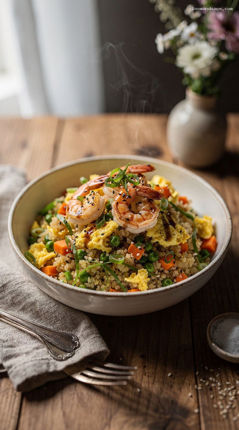 Cauliflower Fried Rice With Egg and Vegetables