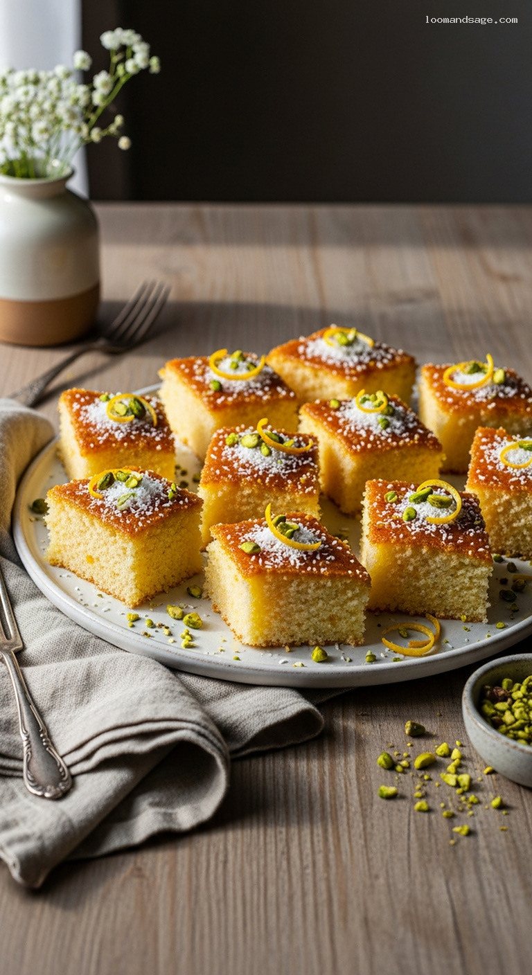 Citrus Revani Semolina Cake with Syrup