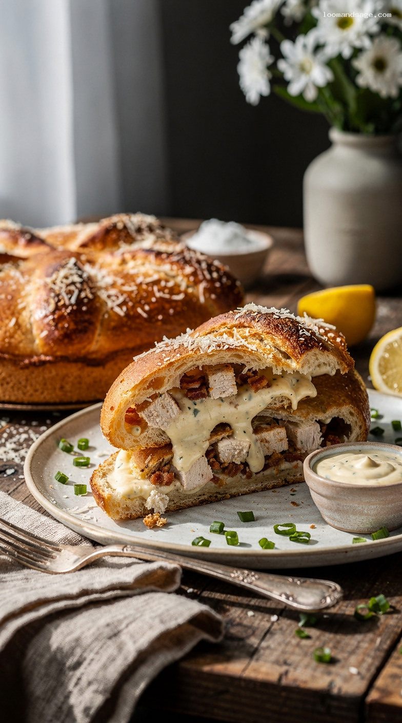 Copycat Costco Chicken Bake With Bacon and Caesar Dressing