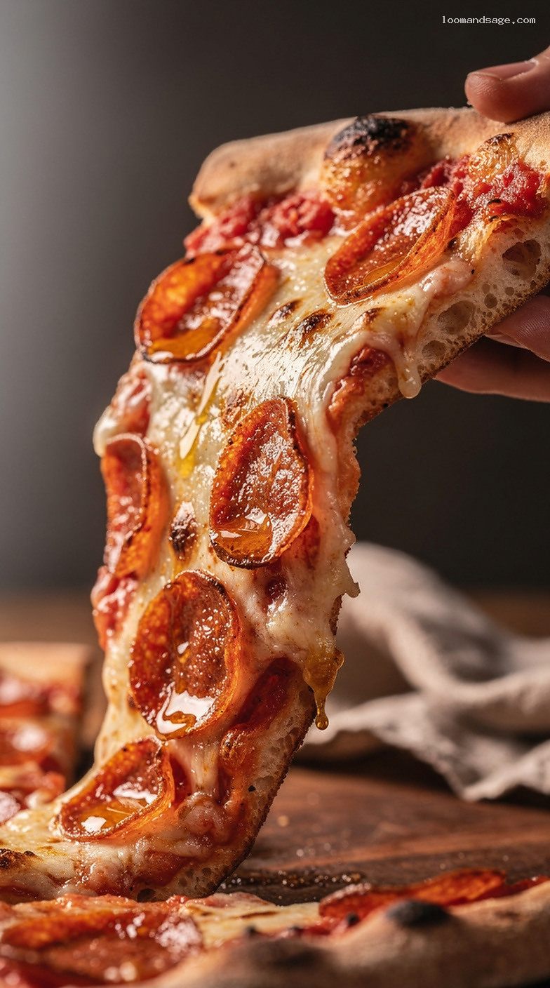 Copycat Costco Food Court Pepperoni Pizza Slice Recipe – Closeup