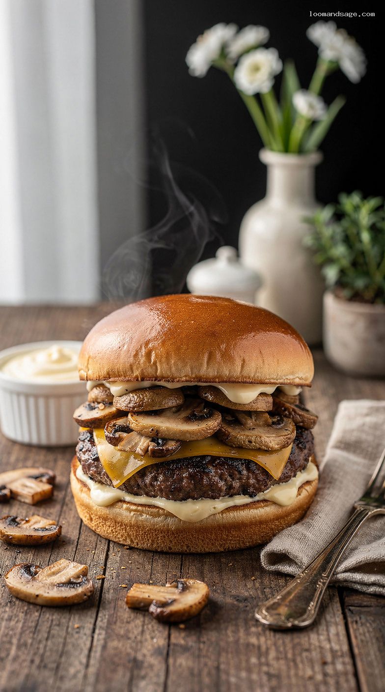 Copycat Dairy Queen Mushroom Swiss GrillBurger Recipe
