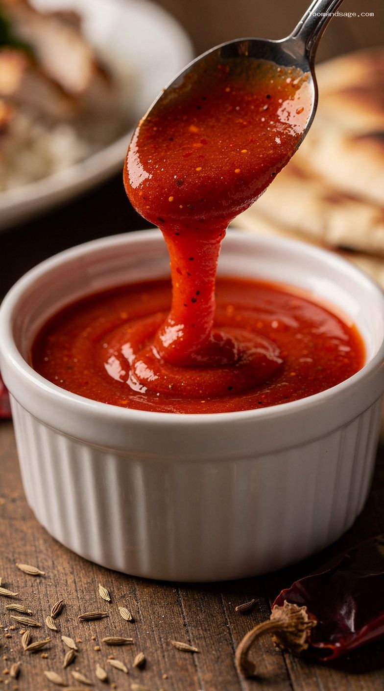 Copycat Halal Guys Hot Sauce Chili Paste Recipe – Closeup