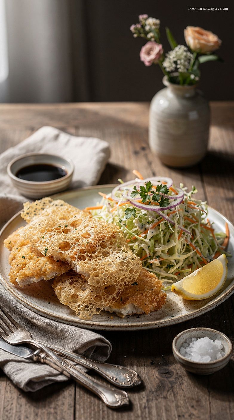 Copycat Long John Silver’s Chicken Planks With Malt-Vinegar Slaw