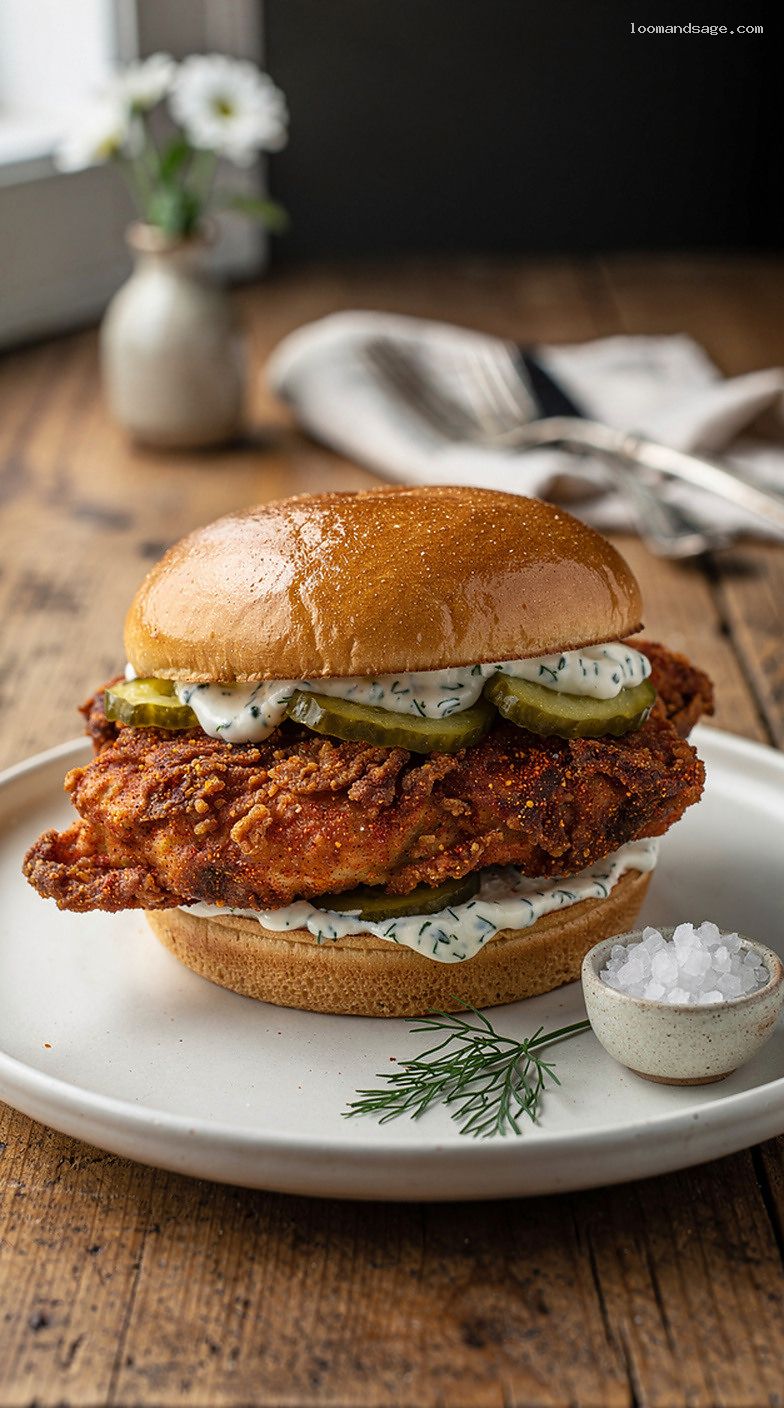 Copycat Shake Shack Hot Chicken Sandwich With Herb Buttermilk Mayo
